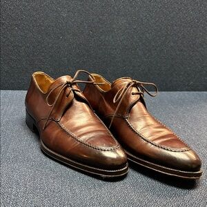8943 Magnanni Size 9 Elegant Brown Leather Men's Shoes